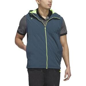 Adidas Men’s Ultimate365 Tour WIND.RDY Golf Vest Neon Green Arctic Night sz M